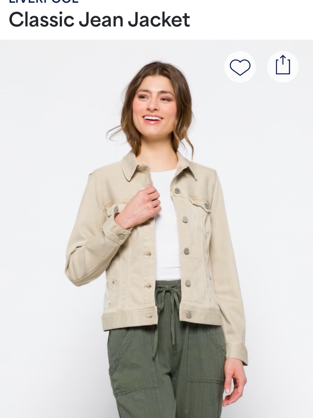 Liverpool Classic Jean Jacket - Beige